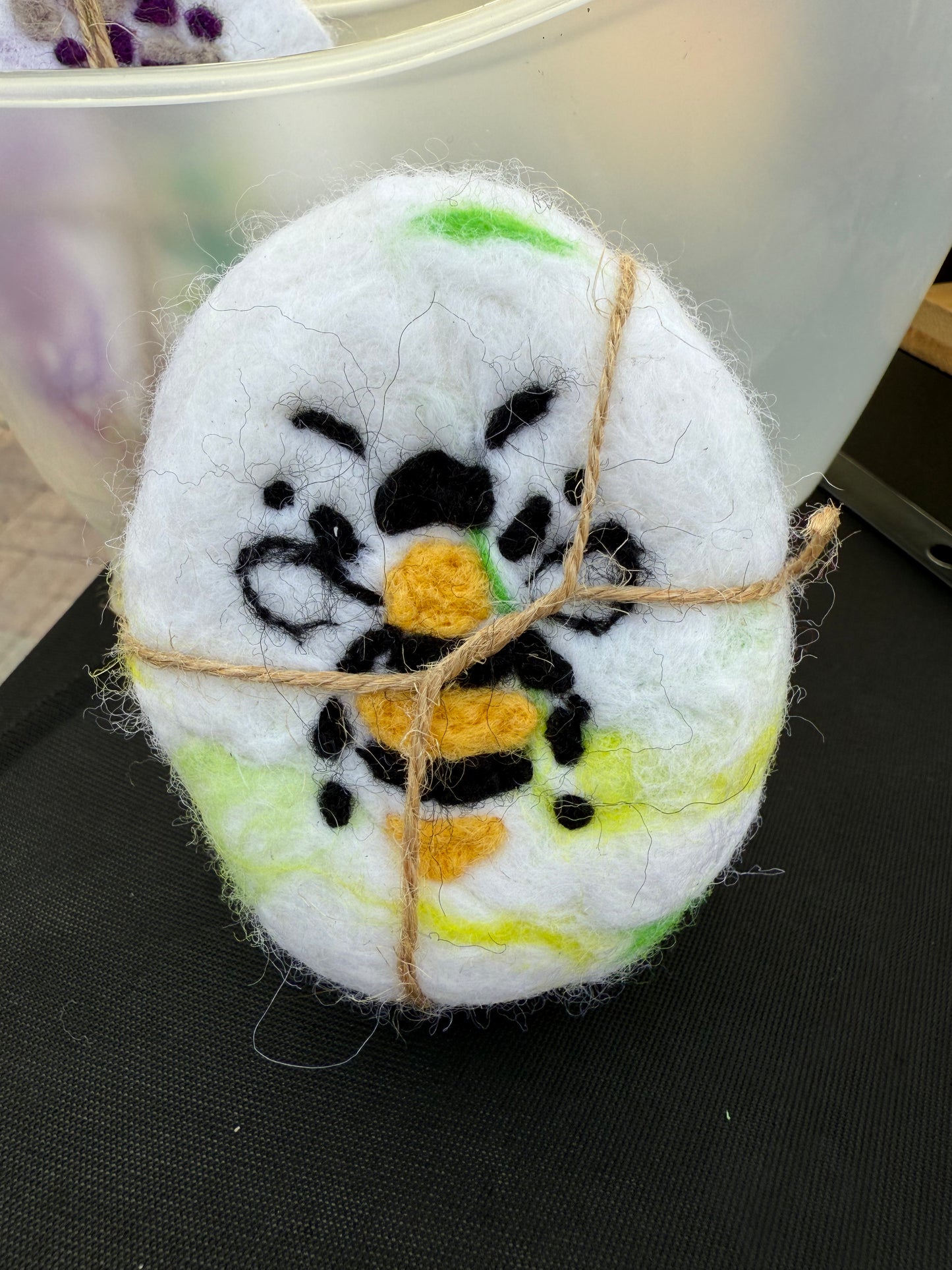 Felted Soap Bee (Goats Milk)